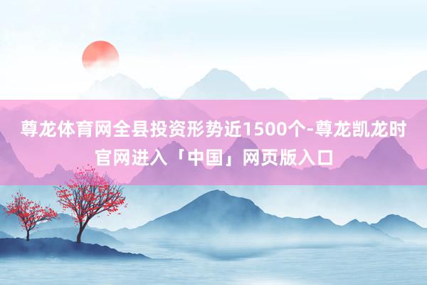 尊龙体育网全县投资形势近1500个-尊龙凯龙时官网进入「中国」网页版入口